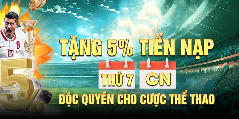 Khuyến mãi thể thao OK9 khi nạp thêm vào 2 ngày cuối tuần siêu HOT